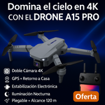 DRONE A15 PRO DOBLE CAMARA 4K ✨ EL MEJOR REGALO PARA ESTA NAVIDAD🎄 + ENVIO GRATIS 🎁